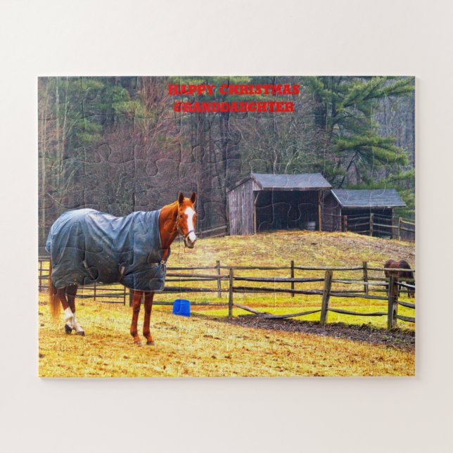 Weihnachts-Enkelin. Puzzle (Horizontal)