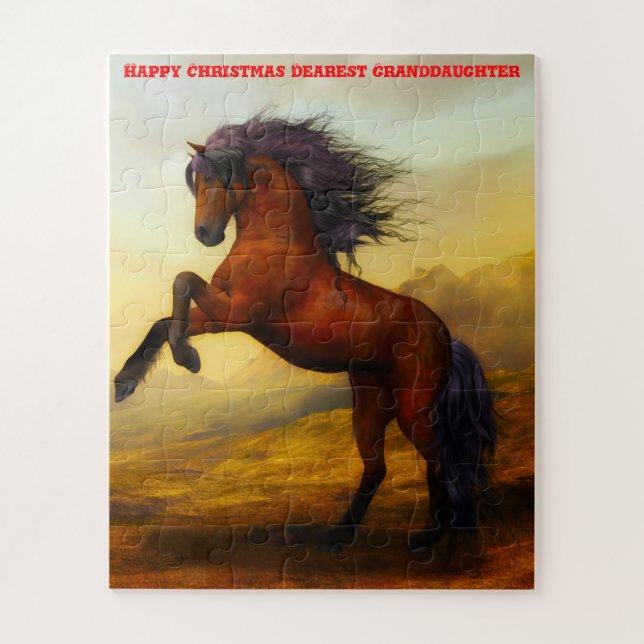 Weihnachts-Enkelin. Puzzle (Vertikal)