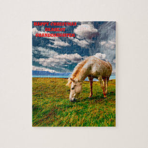 Weihnachts-Enkelin. Puzzle