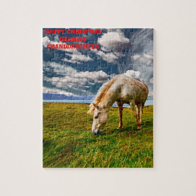 Weihnachts-Enkelin. Puzzle (Vertikal)