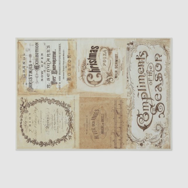 Weihnachts-Ephemerein-Tissue Seidenpapier (Vorderseite)