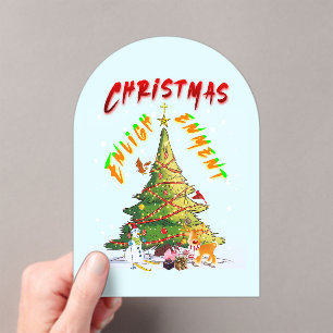 Weihnachts-Erleuchtung Acryleinladungen