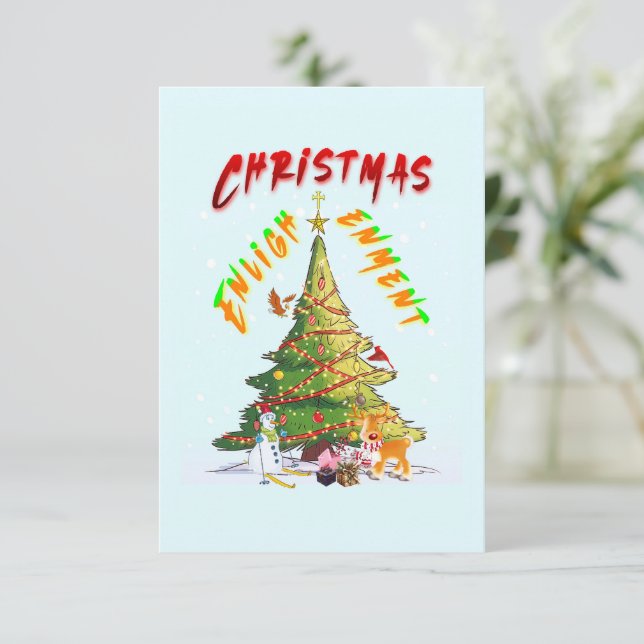 Weihnachts-Erleuchtung Ankündigung (Stehend Vorderseite)