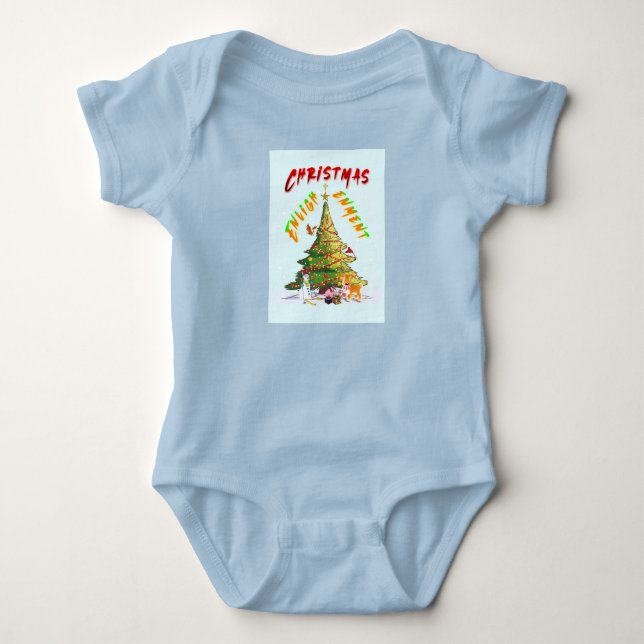 Weihnachts-Erleuchtung Baby Strampler (Vorderseite)