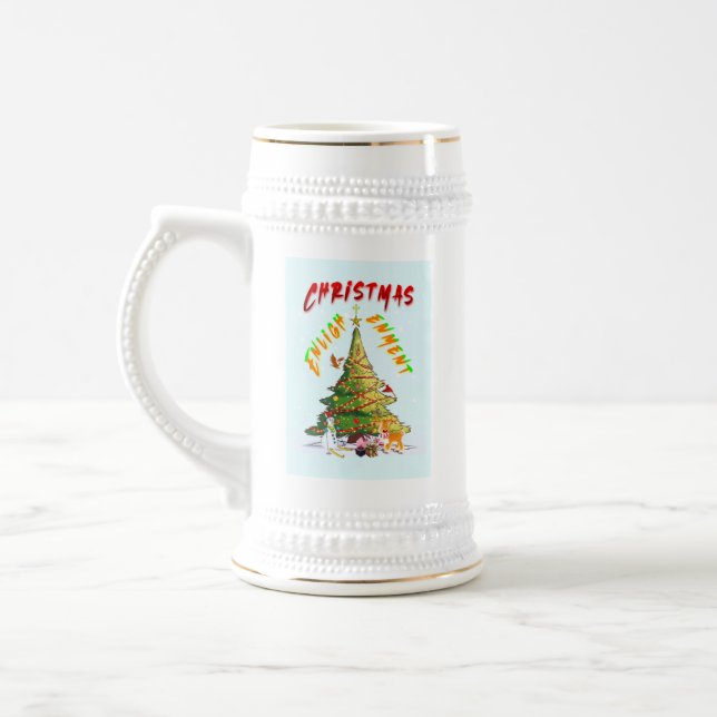 Weihnachts-Erleuchtung Bierglas (Links)