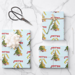 Weihnachts-Erleuchtung Geschenkpapier Set