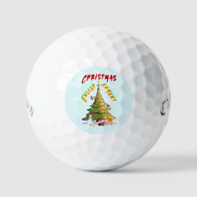 Weihnachts-Erleuchtung Golfball (Vorderseite)