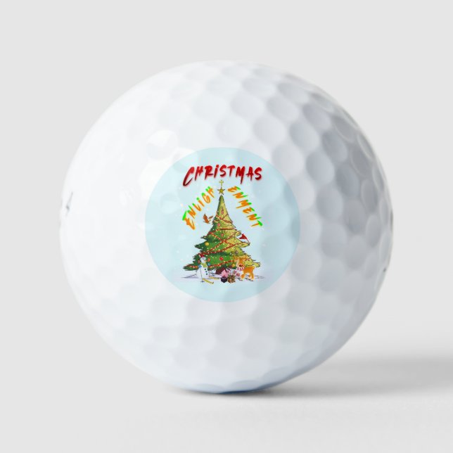 Weihnachts-Erleuchtung Golfball (Vorderseite)