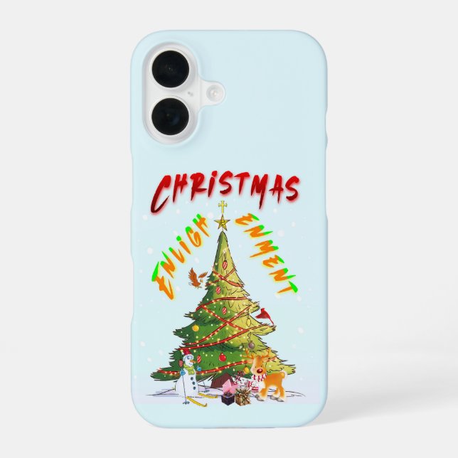 Weihnachts-Erleuchtung iPhone 16 Hülle (Rückseite)