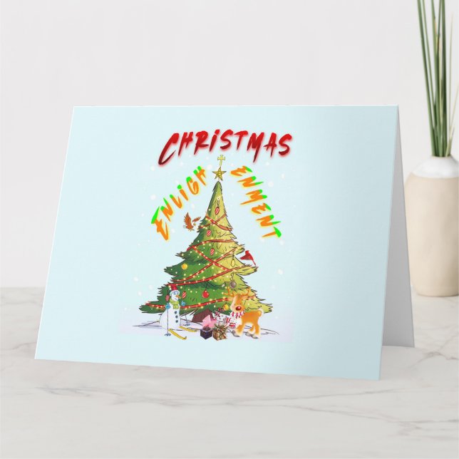 Weihnachts-Erleuchtung Karte (Vorderseite)