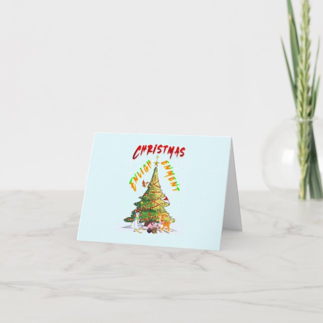 Weihnachts-Erleuchtung Karte (Vorderseite)