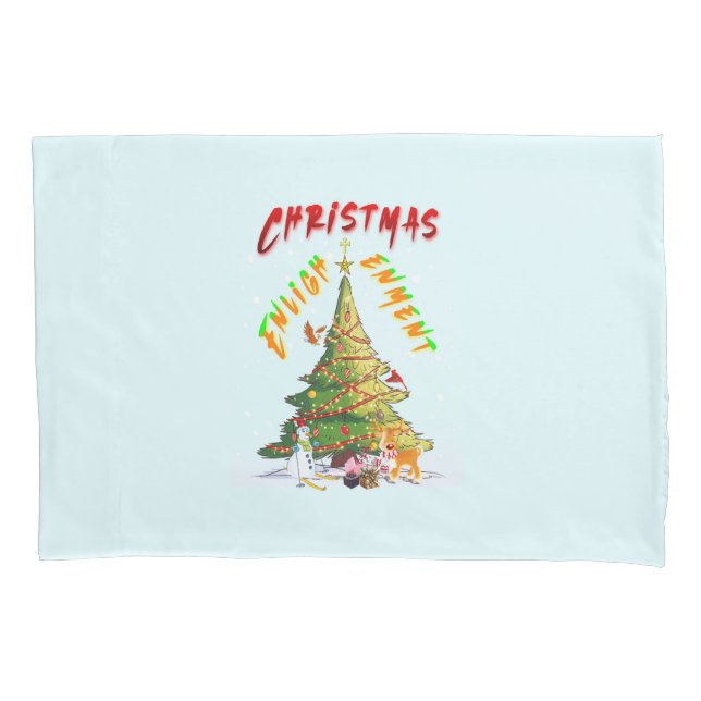 Weihnachts-Erleuchtung Kissenbezug (Vorderseite-Links)
