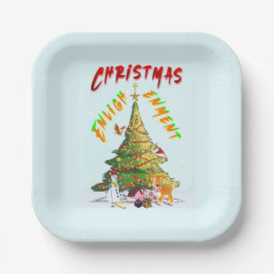 Weihnachts-Erleuchtung Pappteller