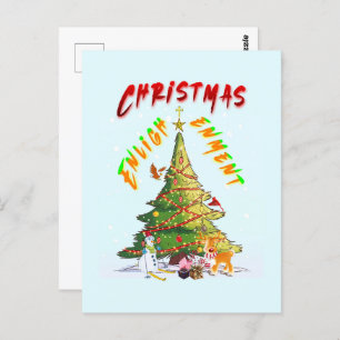 Weihnachts-Erleuchtung Postkarte