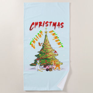 Weihnachts-Erleuchtung Strandtuch