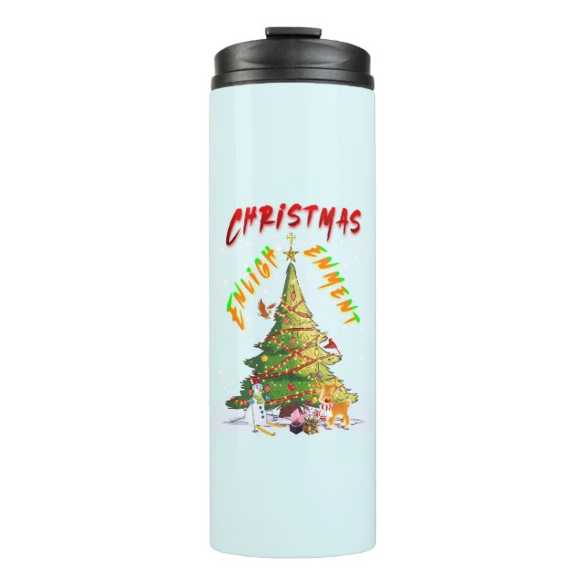 Weihnachts-Erleuchtung Thermosbecher (Vorderseite)