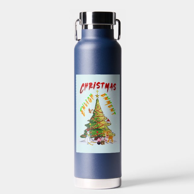 Weihnachts-Erleuchtung Trinkflasche (Vorne)