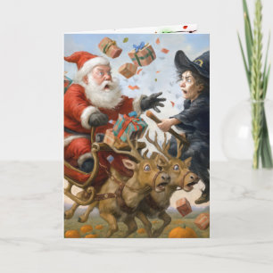Weihnachts-, Erntedank- und Halloween-Feiertage Karte