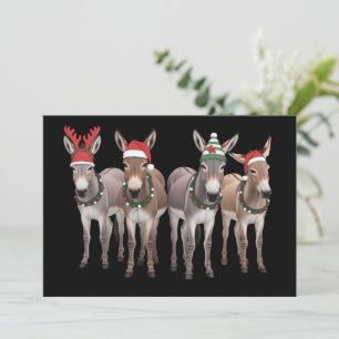 Weihnachts-Esel-Liebhaber-Geschenk Bauernhof Xmas  Feiertagskarte