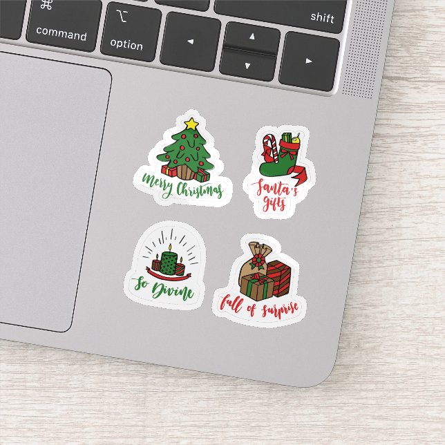 Weihnachts-Etiketten-Sticker-Set Aufkleber (Detail)