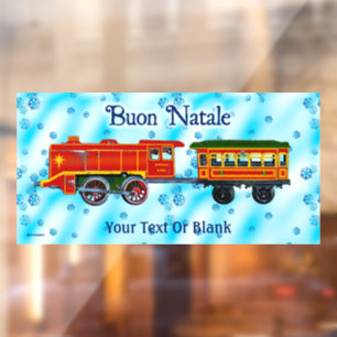 Weihnachts-Express - Buon Natale Fensteraufkleber