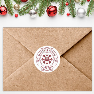 Weihnachts-Express Santa-Post für Kinder  Runder Aufkleber