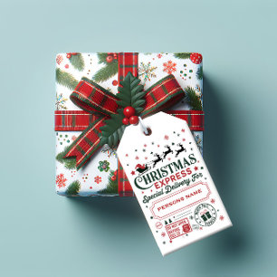 Weihnachts-Express-Sonderlieferung Geschenkanhänger