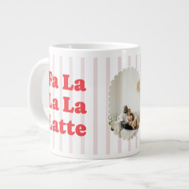 Weihnachts-Fa-La-La-Latte Retro-Foto-Spezialtasse Jumbo-Tasse