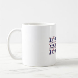 Weihnachts-Fair-Isle-Strickmuster für die Feiertag Kaffeetasse