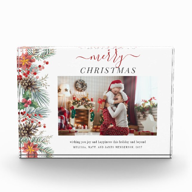 Weihnachts-Familie Foto Script Berries (Vorderseite)