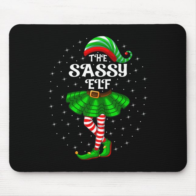 Weihnachts-Familien-Matching-Frauen-Mädchen-Mutter Mousepad (Vorne)