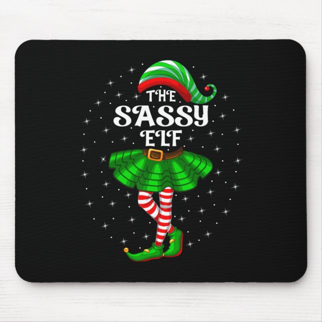 Weihnachts-Familien-Matching-Frauen-Mädchen-Mutter Mousepad (Vorne)
