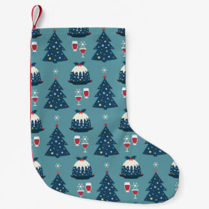 Weihnachts-Fancy-Party-Feier vintage nahtlos Kleiner Weihnachtsstrumpf