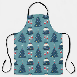 Weihnachts-Fancy-Party-Feier vintage nahtlos Schürze