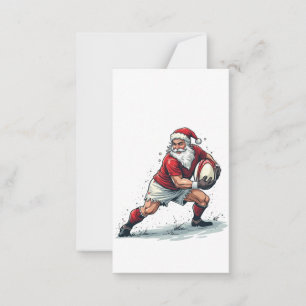 Weihnachts-Fantasy-Football-Santa-Claus-Playing Mitteilungskarte