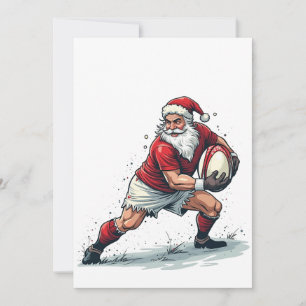 Weihnachts-Fantasy-Football-Santa-Claus spielt Einladung