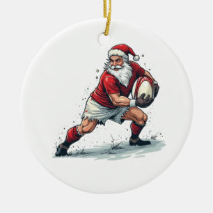 Weihnachts Fantasy Football Spiel Weihnachtsmann Keramik Ornament