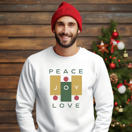 Weihnachts-Farbige Liebe für Frieden Zitat Typogra Sweatshirt