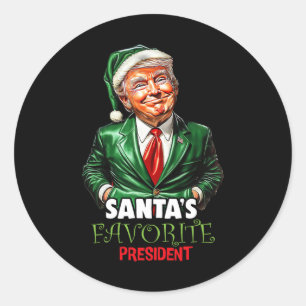 Weihnachts-Favorit Funny Trump Weihnachten X Runder Aufkleber