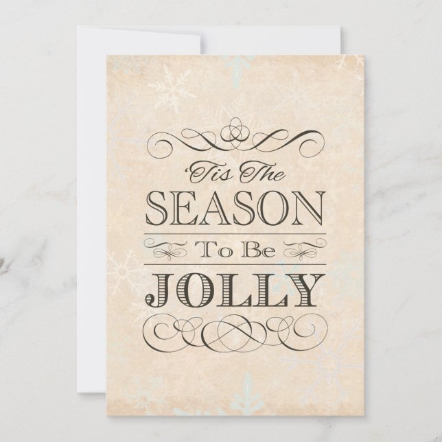 Weihnachts-Feier Die Jahreszeit zum Jolly Einladung (Vorderseite)