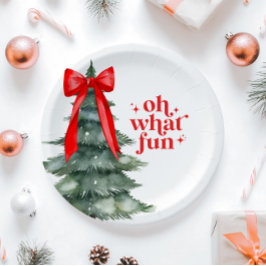 Weihnachts-Feier Oh, was Spaß Pappteller