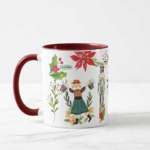 Weihnachts-Feiertag der Nutcracker-Ballettmaroon Tasse