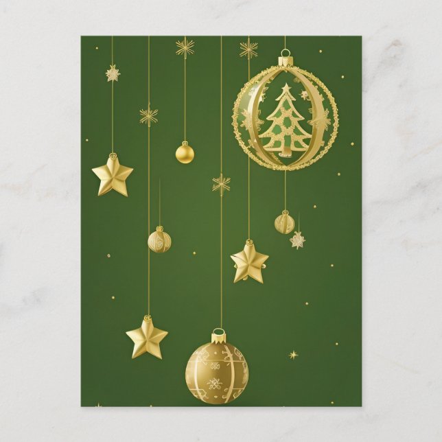 Weihnachts-Feiertage Dekorationen Postkarte (Vorderseite)