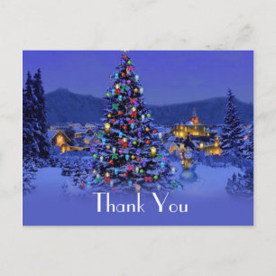 Weihnachts Feiertage Hochzeit danke Postkarte. Postkarte