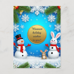 Weihnachts-Feiertage-Szene Feiertagspostkarte