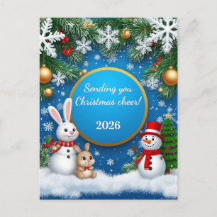 Weihnachts-Feiertage-Szene Feiertagspostkarte