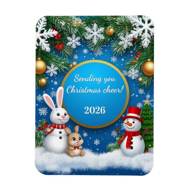 Weihnachts-Feiertage-Szene Magnet (Vertikal)