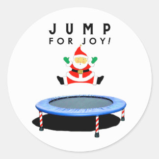 Weihnachts-Feiertags-Trampolinturnen Runder Aufkleber