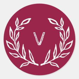 Weihnachts-Feiertagsticker in Magenta Runder Aufkleber