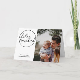 Weihnachts-Feliz Navidad Typografy Holiday Foto Feiertagskarte